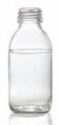 Toon details voor 100 ml siroopfles, helder, type 3 geblazen glas Afbeelding van 100 ml siroopfles, helder, type 3 geblazen glas