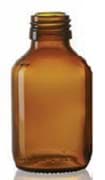 Toon details voor 60 ml siroopfles, amber, type 3 geblazen glas Afbeelding van 60 ml siroopfles, amber, type 3 geblazen glas
