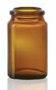 Toon details voor 25 ml tabletpot, amber, type 3 geblazen glas Afbeelding van 25 ml tabletpot, amber, type 3 geblazen glas